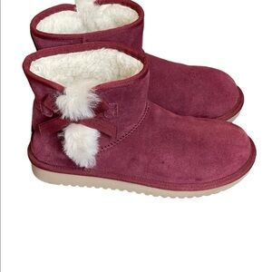 New‎ Koolaburra By Ugg Boots burgundy Victoria ankle size 7